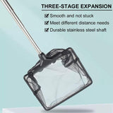 Adjustable Telescopic Fishing Net for Aquarium, Extendable Handle Fishing Landing Net, Mini Foldable Net for Aquarium, 1 Pack - Side View