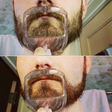Sizes Goatee Shaving Template Beard Guide Shaper Beard Shaping & Styling Template For Men White - Front View
