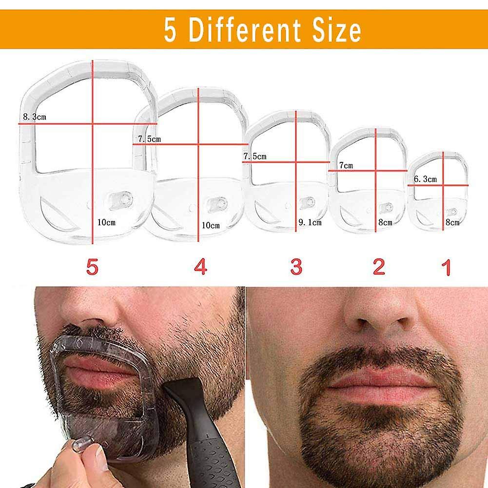 Sizes Goatee Shaving Template Beard Guide Shaper Beard Shaping & Styling Template For Men White