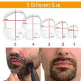 Sizes Goatee Shaving Template Beard Guide Shaper Beard Shaping & Styling Template For Men White - Side View