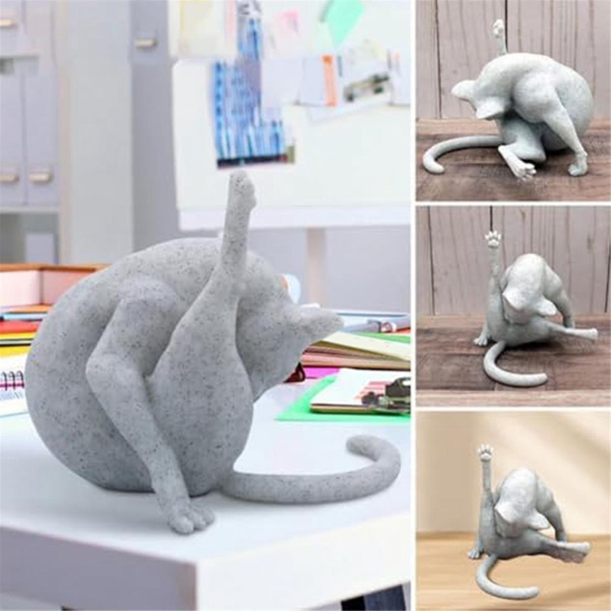 Cat Sculpture Funny Cat Figurines, Cat Figurines For Cat Lovers, Cat Statues Home Decor, Cats G