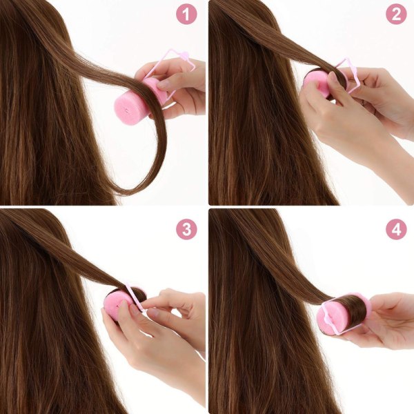 24 Sponge Hair Rollers, Large Hair Rollers for Styling with Soft Foam 3.6 cm 3.6cm