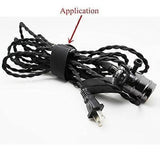 /NN/ 16-pack High Quality Nylon Cable Ties with Velcro, 30 cm x 2.5 cm, Black - Front View