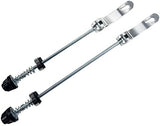 Road and Mountain Bike MTB Wheel Hub Front and Rear Quick Release Skewer Clamp Bolt Lever Axle QR 145/180 mm, a Pair Silver Silver Silver - Front View