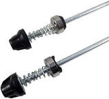 Road and Mountain Bike MTB Wheel Hub Front and Rear Quick Release Skewer Clamp Bolt Lever Axle QR 145/180 mm, a Pair Silver Silver Silver