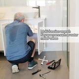 4-in-1 Universal Electrical Cabinet Wrench for Elevators and Valves Silver Multifunctional Tool Wrench - Side View