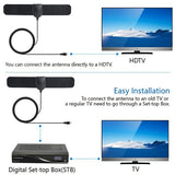 25 Mile Range Antenna TV Digital HD 4K Antenna Digital Indoor HD Black one size