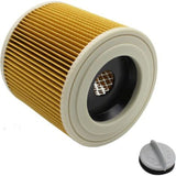 Cartridge Filter Compatible with Kärcher A 2554 Me, A 2604, A 2654 Me, A 2656 X Plus, A 2901, A2000 Vacuum Cleaner (1 pc)
