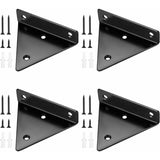 pcs Floating Shelf Brackets, Invisible Triangle Wall Shelf Brackets, Metal Wall Shelf Brackets for Shelves
