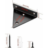 pcs Floating Shelf Brackets, Invisible Triangle Wall Shelf Brackets, Metal Wall Shelf Brackets for Shelves - Front View
