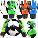 pair of children's football goalkeeper gloves, anti-collision, blue M Blue Blue M