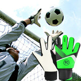 pair of children's football goalkeeper gloves, anti-collision, blue M Blue Blue M