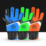 pair of children's football goalkeeper gloves, anti-collision, blue M Blue Blue M - Close-Up Angle
