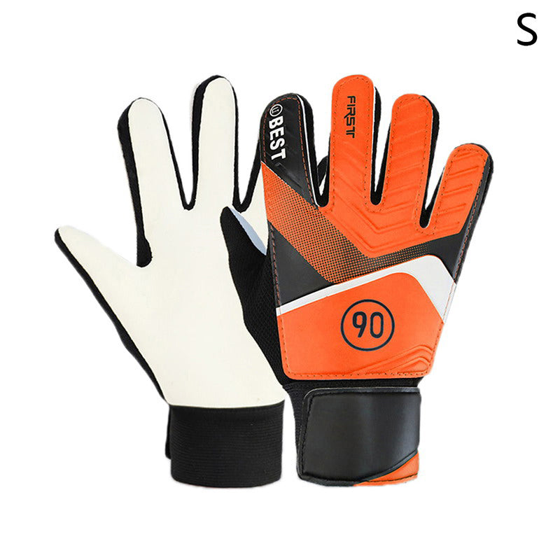 pair of children's football goalkeeper gloves, anti-collision, blue M Blue Blue M