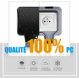 Waterproof Socket Double Outdoor Power Socket IP66 Waterproof Wall Socket 16A - Front View