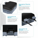 Waterproof Socket Double Outdoor Power Socket IP66 Waterproof Wall Socket 16A - Top-Down View