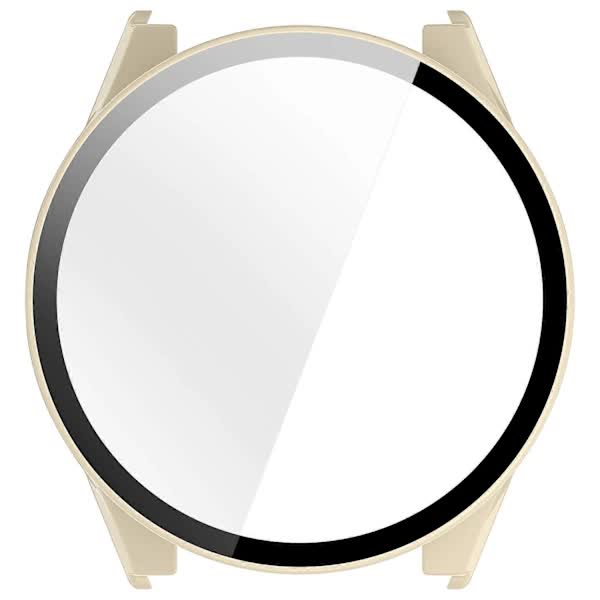 For Garmin Forerunner 970 Watch Case WANLONFENG PC Frame Protection with Tempered Glass Screen Protector - White White