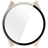 For Garmin Forerunner 970 Watch Case WANLONFENG PC Frame Protection with Tempered Glass Screen Protector - White White