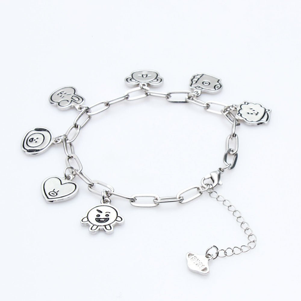 KPOP BTS Bracelet BT21 Korean Version Cartoon Alloyyux a