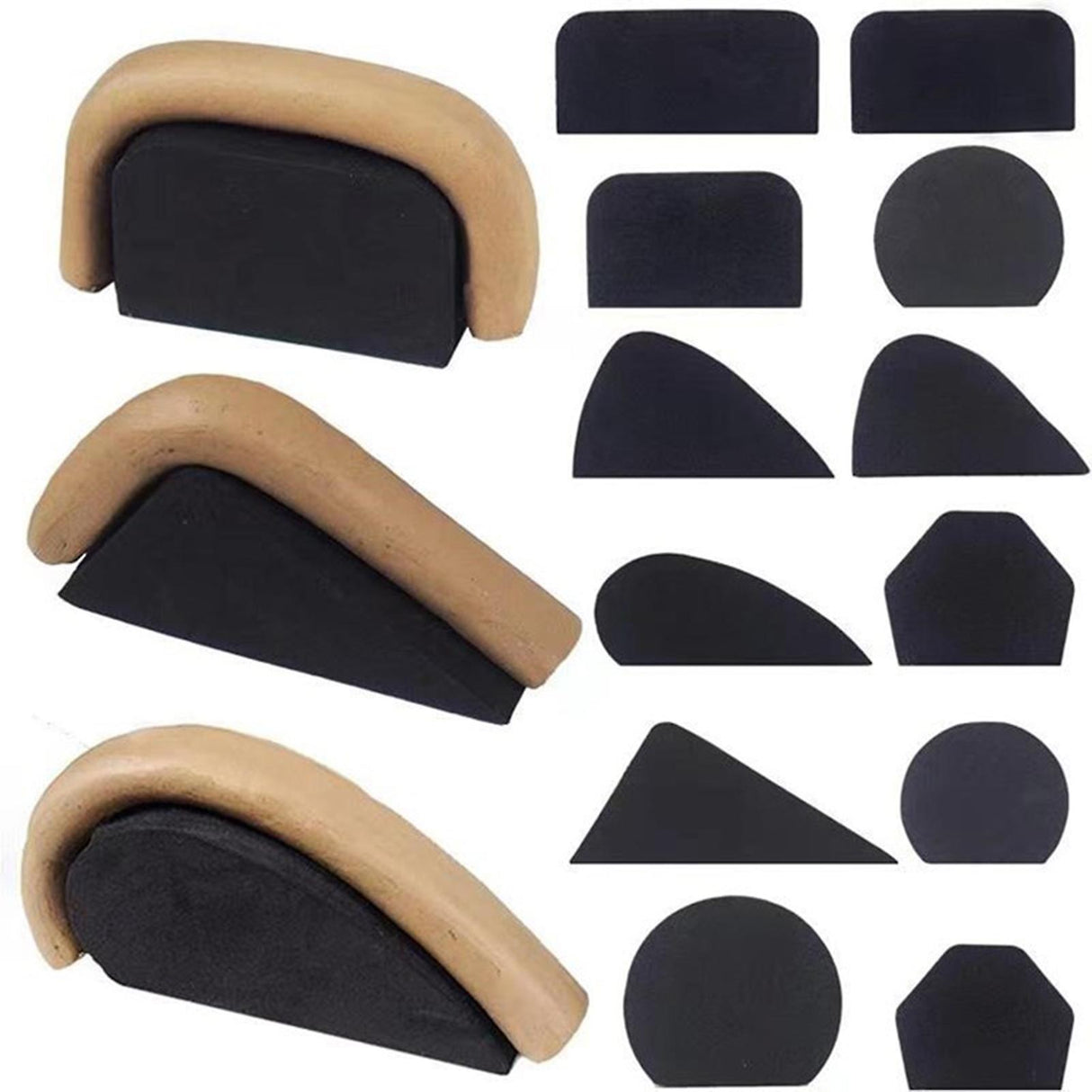 12pcs Ceramic Mug Handle Molds, Easy to Shape Mug Handles, Tools for Making Mug Handles, Stencil_MGF