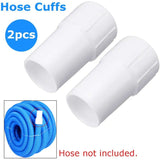 Pool Vacuum Cleaner Hose Cuffs Connector Adapter Fits for Vacuum Cleaner Hose Cleaning Accessories 1.5 Inch 2pcs