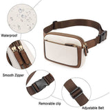 Women PU Leather Belt Bag Crossbody Waist Bag Travel Bag Black