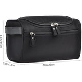 Men's Toiletry Bag, Small Travel Toiletry Bag, for Shaving, Shower, Bathroom, Hygiene Items, Black - Front View