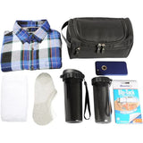 Men's Toiletry Bag, Small Travel Toiletry Bag, for Shaving, Shower, Bathroom, Hygiene Items, Black