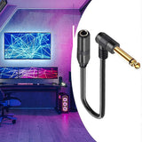 1/4'' TRS 6.35 mm Male to 6.35 mm Female Stereo Cable for Guitar Amplifier - Perfect Mono 2m_MGF Mono 2m - Top-Down View