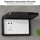 Switch Protective Cover Socket Waterproof Box TRANSPARENT transparent - Top-Down View