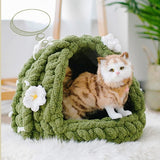 Chunky Knitted Chenille Yarn for Hand Crocheting Blankets Super Soft Large Jumbo Blanket Yarn - Olive Green - Front View