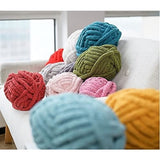 Chunky Knitted Chenille Yarn for Hand Crocheting Blankets Super Soft Large Jumbo Blanket Yarn - Olive Green
