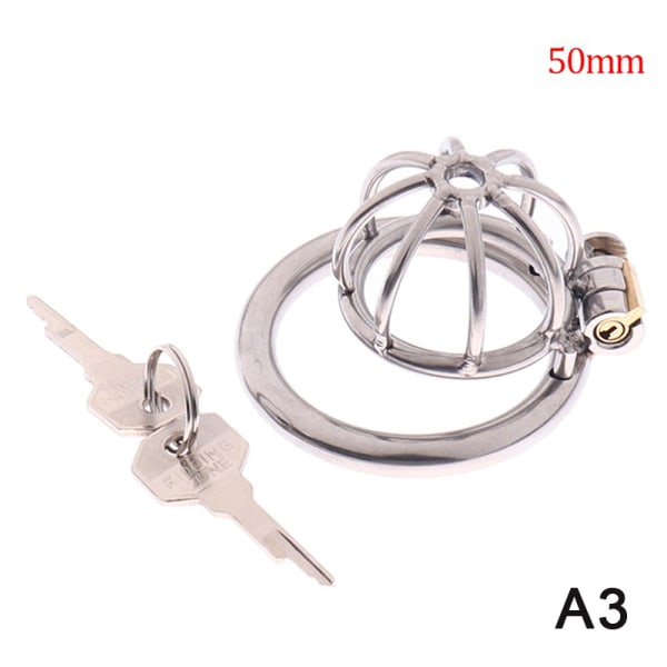 Stainless Steel Metal Cock Chastity Cage Device Restraint 50mm