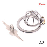 Stainless Steel Metal Cock Chastity Cage Device Restraint 50mm