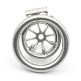 Stainless Steel Metal Cock Chastity Cage Device Restraint 50mm - Top-Down View