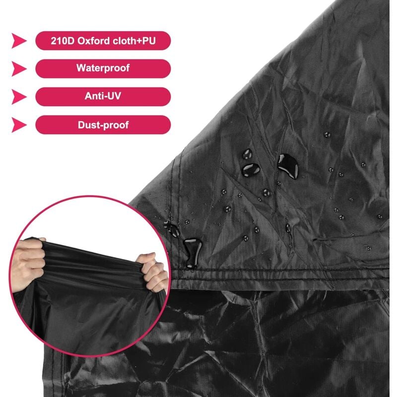 Waterproof 210D Oxford Bicycle Cover for 2 Bikes with Lock Holes, Windproof Storage Bag for Outdoor Bicycles, Compatible with 56Vingt