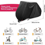 Waterproof 210D Oxford Bicycle Cover for 2 Bikes with Lock Holes, Windproof Storage Bag for Outdoor Bicycles, Compatible with 56Vingt - Top-Down View