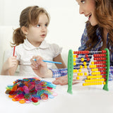 500 pcs Plastic Bingo Tiles, Round Tiles, Bingo Game Markers, Playing Cards, Counting Games, Accessories