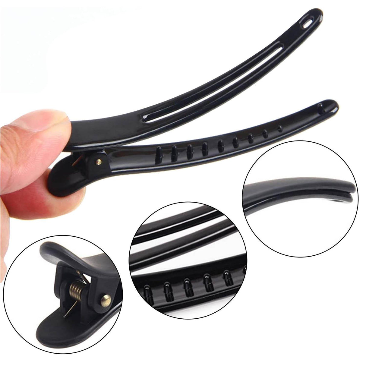 10 pcs Professional Hair Clips - Black Black Black