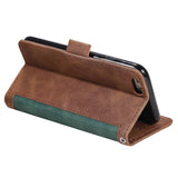 For iPhone 16e Case RFID Blocking Wallet Stand Leather Phone Case Multicolor Green Multicolor Green