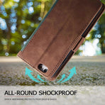 For iPhone 16e Case RFID Blocking Wallet Stand Leather Phone Case Multicolor Green Multicolor Green