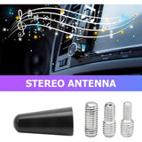 Short Car Antenna, Universal Amplified Car Radio Short Antenna, 3cm Short Rod Roof Stereo Antenna for Car, for All Cars Vehicles Auto - Top-Down View