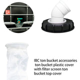 45° IBC Water Filter with Lid, 163mm Nylon Rainwater Filter, Washable, Compatible with IBC Water Tank DN 150