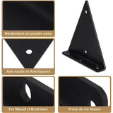 Package Triangle Shelf Brackets, 14cm Iron Floating Shelf Brackets, Metal Wall Mounted Shelf Brackets for DIY Open Shelf Ikodm - Top-Down View