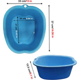 Large Foot Bath Bowl Thickened Solid Plastic Foot Basin Soaking Basin Foot Bath Foot Bath Foot Therapy Healthy Detoxification Relaxation (Black) black - Top-Down View