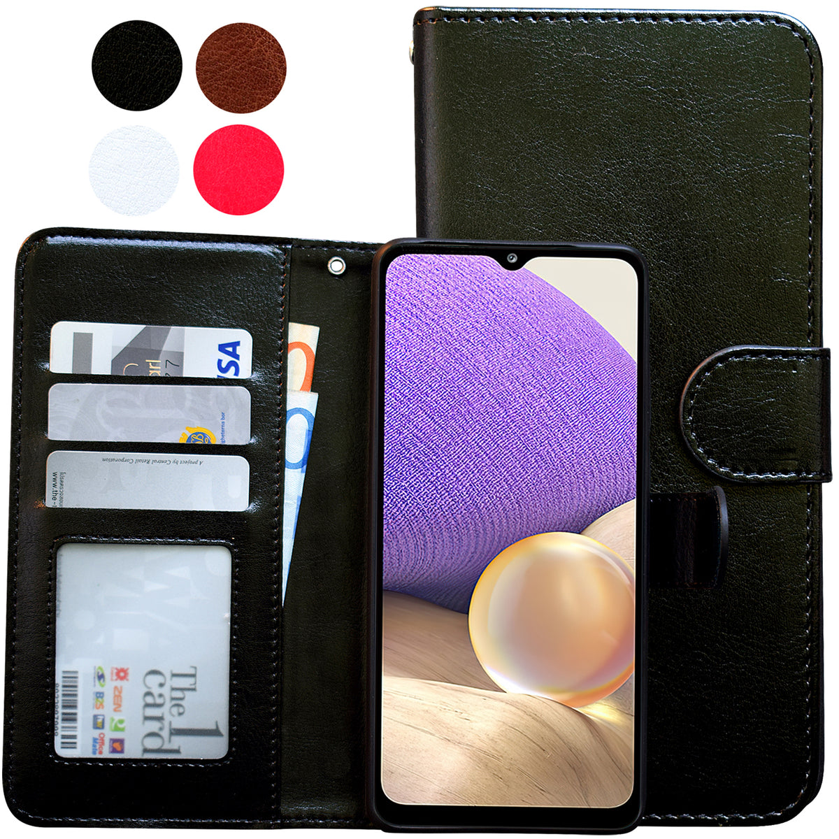 Samsung Galaxy A32 5G - Leather Case / Protection White_max White
