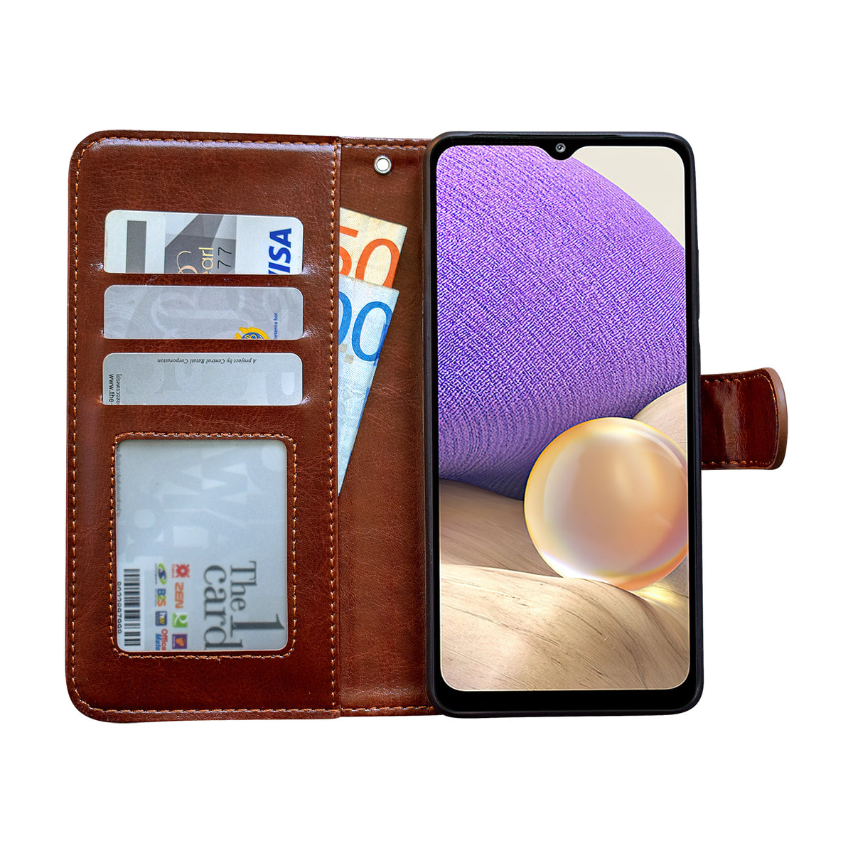 Samsung Galaxy A32 5G - Leather Case / Protection White_max White