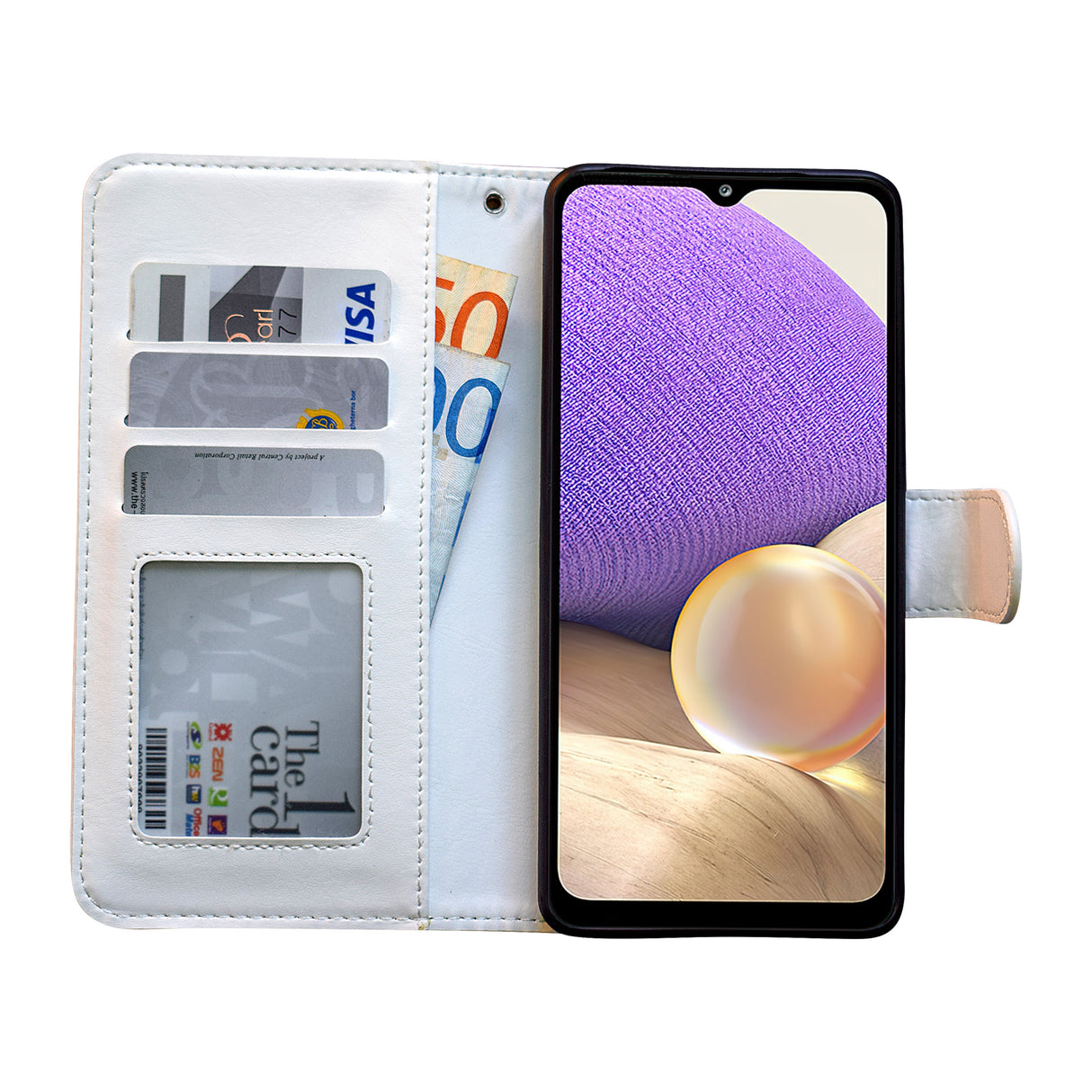 Samsung Galaxy A32 5G - Leather Case / Protection White_max White