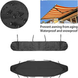 Awning Dust Cover, 3m Patio Awning Dust Cover Black Patio Awning Storage Cover, Waterproof Winter Protection, AAFGVC - 45-Degree Angle