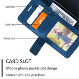 Case Compatible with iPhone 11 Leather Magnetic Folio Case with Card Holder Compatible with iPhone 11- Perfect Blue-max Blue - Side View